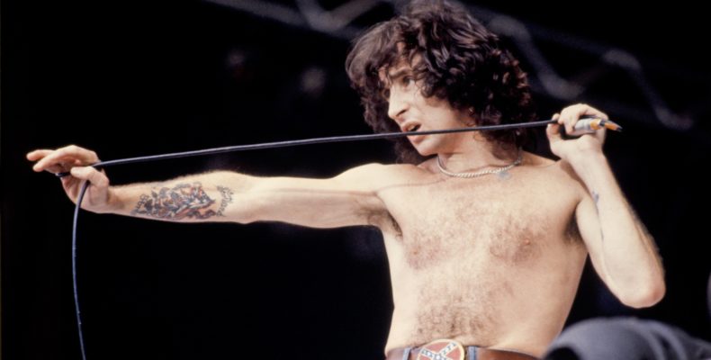 Bon Scott Of AC/DC At Wembley Stadium